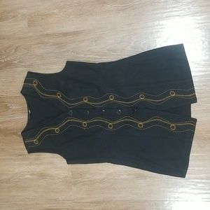 (8) Sophisticate Vest Embroidered Workwear Victorian Classy Embellished 90s 80s